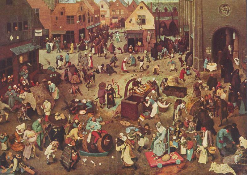 Pieter Bruegel Fight Between Carnival and Lent Norge oil painting art